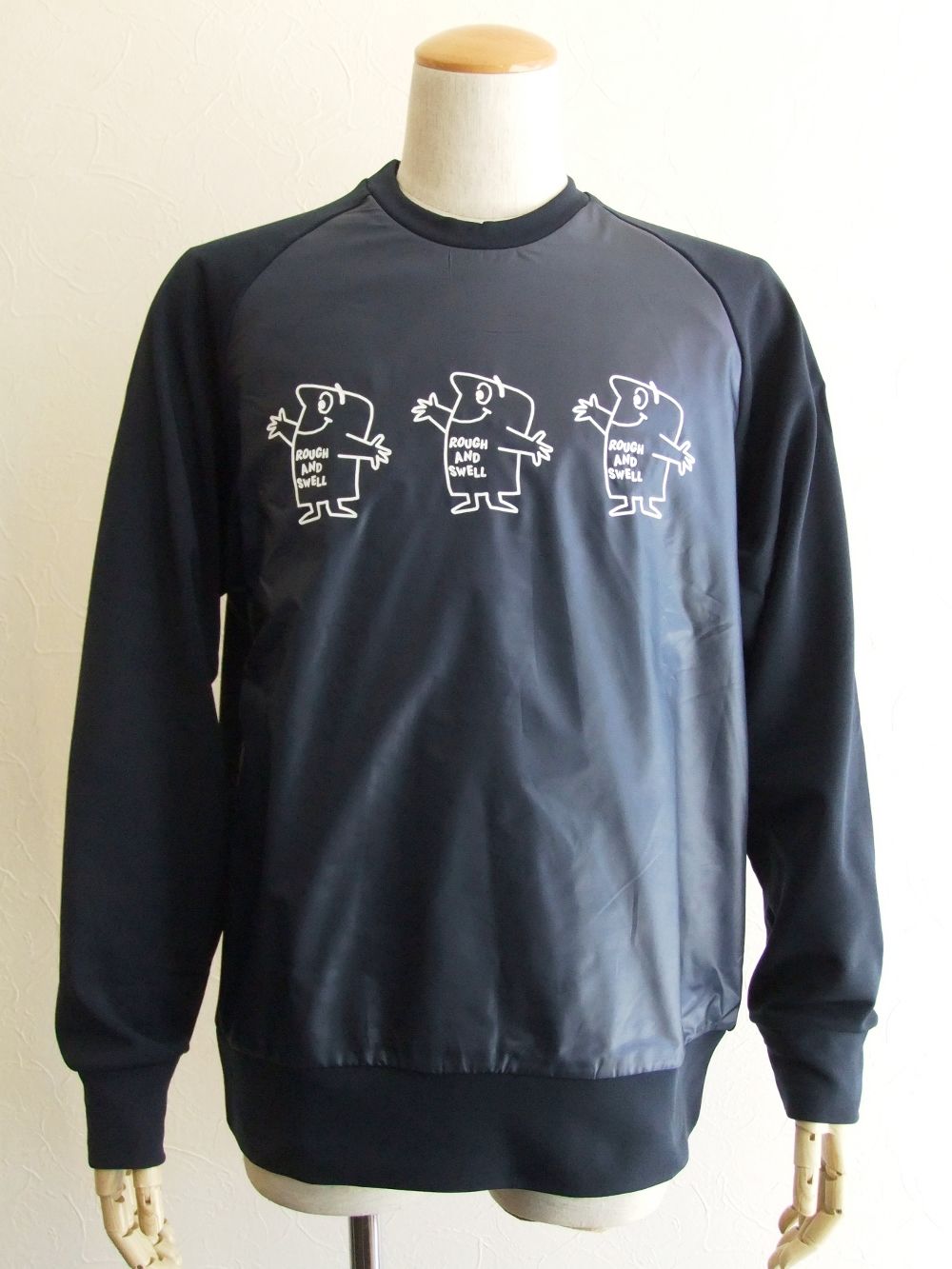FAT BOYS SWEAT  プリント入り スウェットシャツ ( ネイビー )  RSM-20225