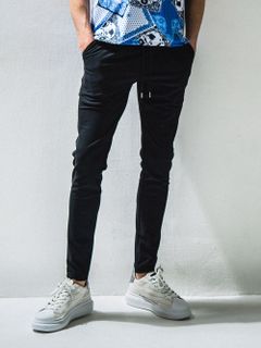 CHRIS EASY TUCK PANTS スラックス イージー タックパンツ (ブラック)