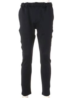 MENS 3D LOGO SLIM PANTS  (ブラック) ロゴ ストレッチジャージパンツ