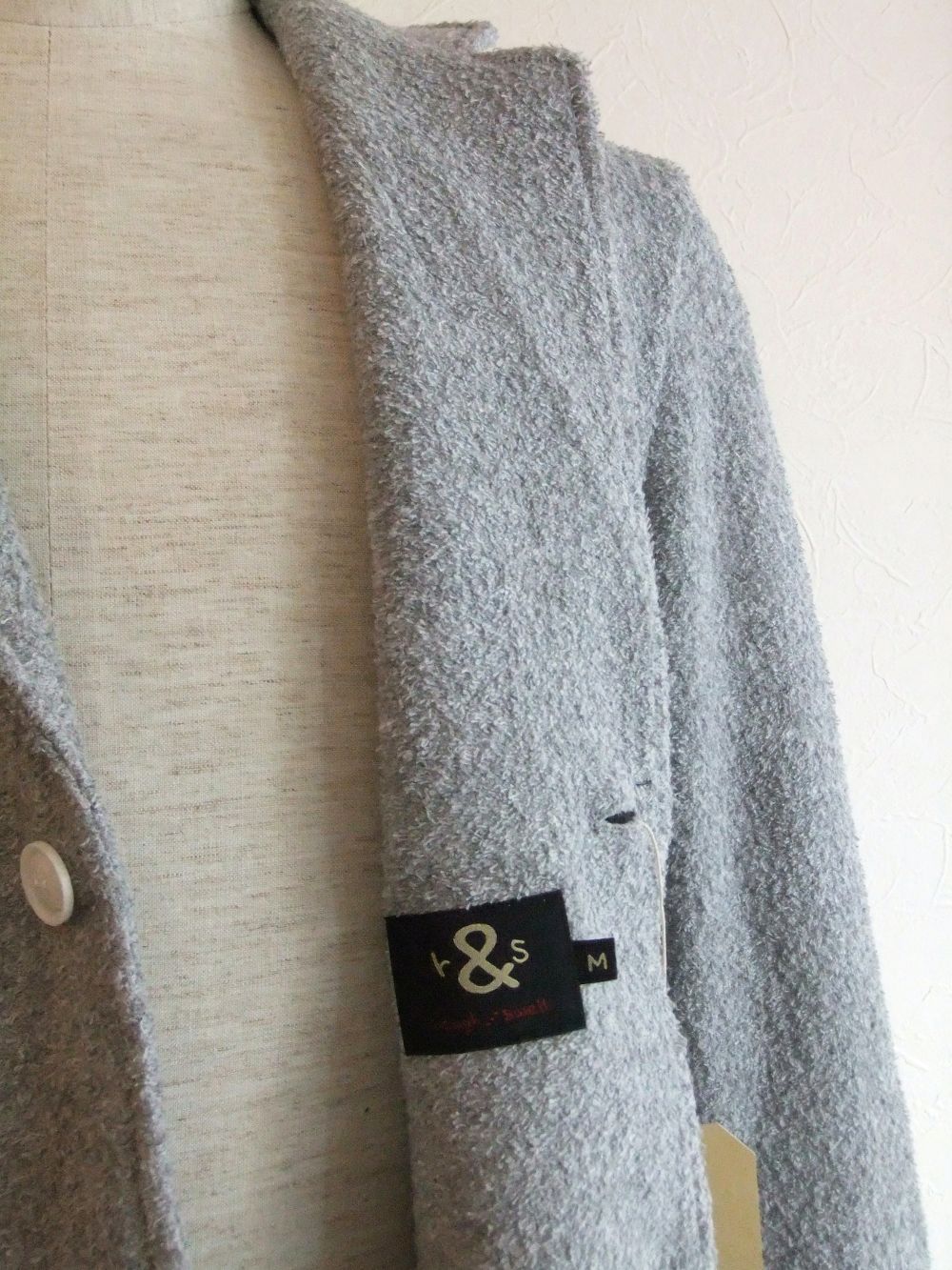 NAVY PATCH JACKET   パイル ジャケット ( グレー )