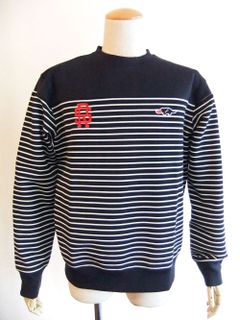 PABLO SWEAT  ボーダー柄スウェットシャツ ( ネイビー )  RSM-22215
