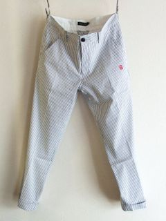 NEVADA PANTS (ホワイト)  コットン ストライプ柄 ストレッチ パンツ   RSM-22077
