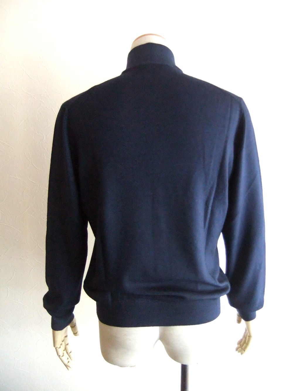 ウール ガーメントダイ ハーフ ZIP ニット