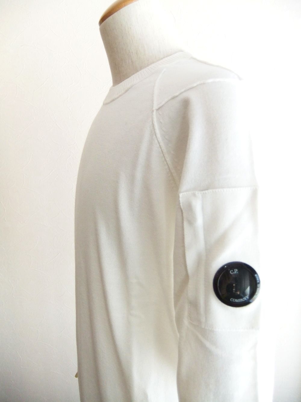 SEA ISLAND COTTON CREW NECK KNIT  (ホワイト） コットン クルーネック セーター