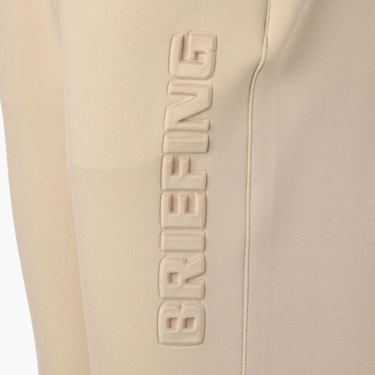MENS 3D LOGO SLIM PANTS  (ベージュ) ロゴ ストレッチジャージパンツ