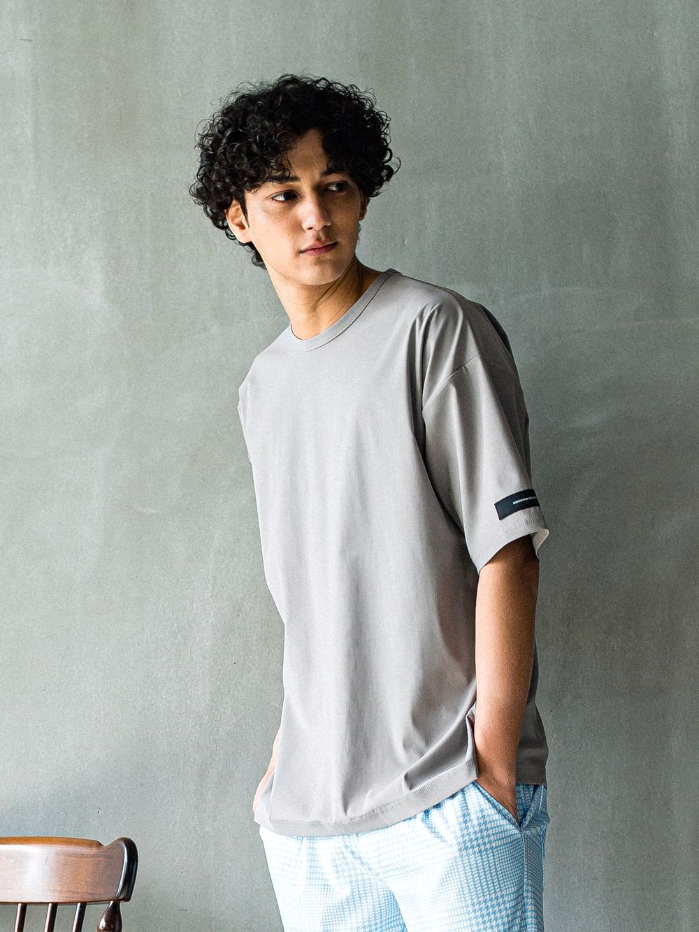 NYLON OVER T  (グレー)   ナイロンオーバーTシャツ