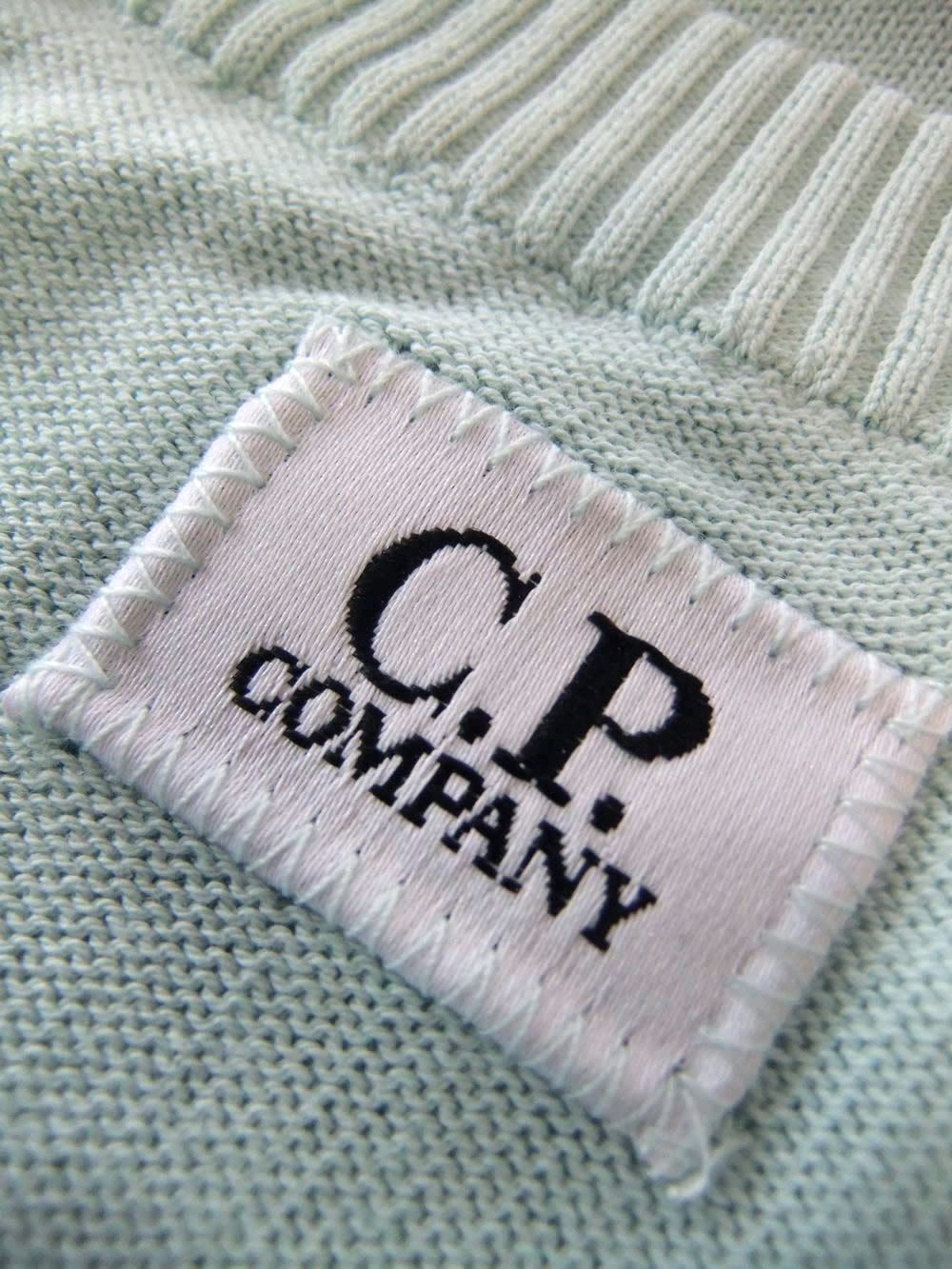 COTTON CREPE CREWNECK LENS SWEATER  (ブルー） コットン クルーネック セーター