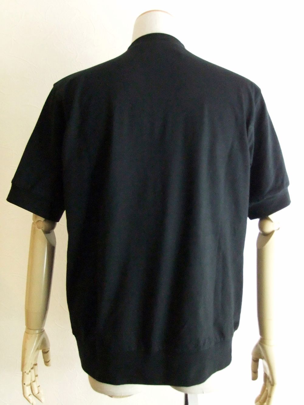 ヘンリーネック 半袖Tシャツ  GRILLO  (ブラック)