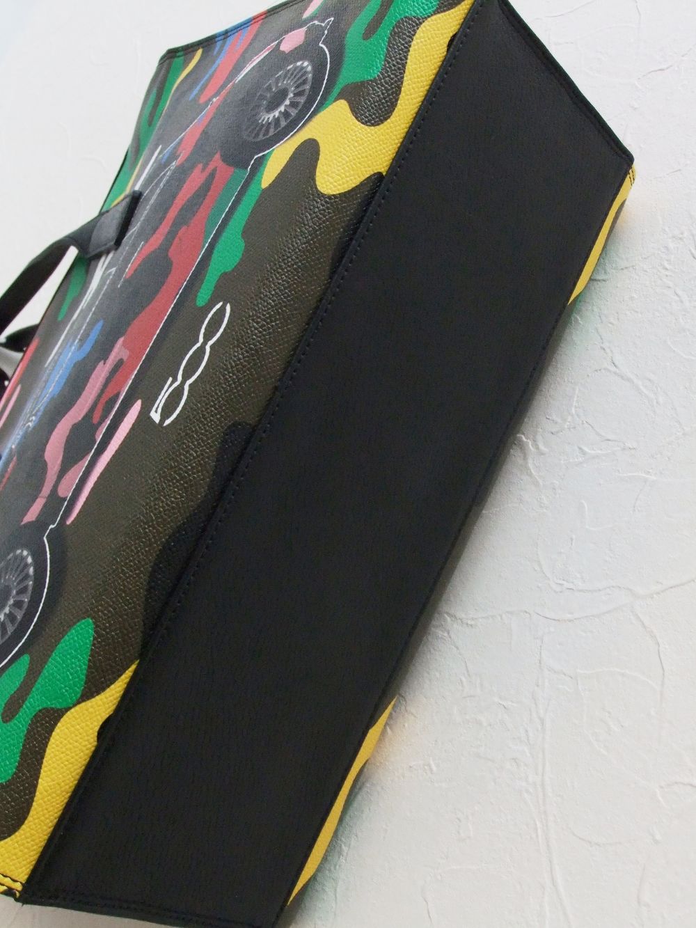 BAULETTO GRANDE  COOL BAG  ZIP 付きレザー トート バッグ (カモフラ柄)