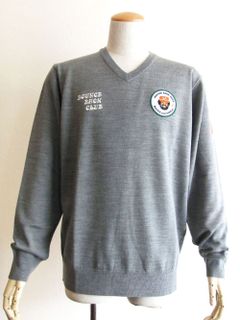 BBC V- NECK   ロゴ入りVネックセーター ( グレー ) RSM-20275