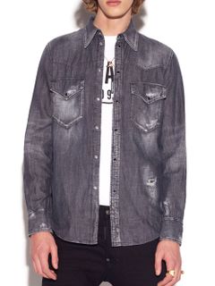 NEW WESTERN SHIRT  ダメージデニム ウエスタンシャツ