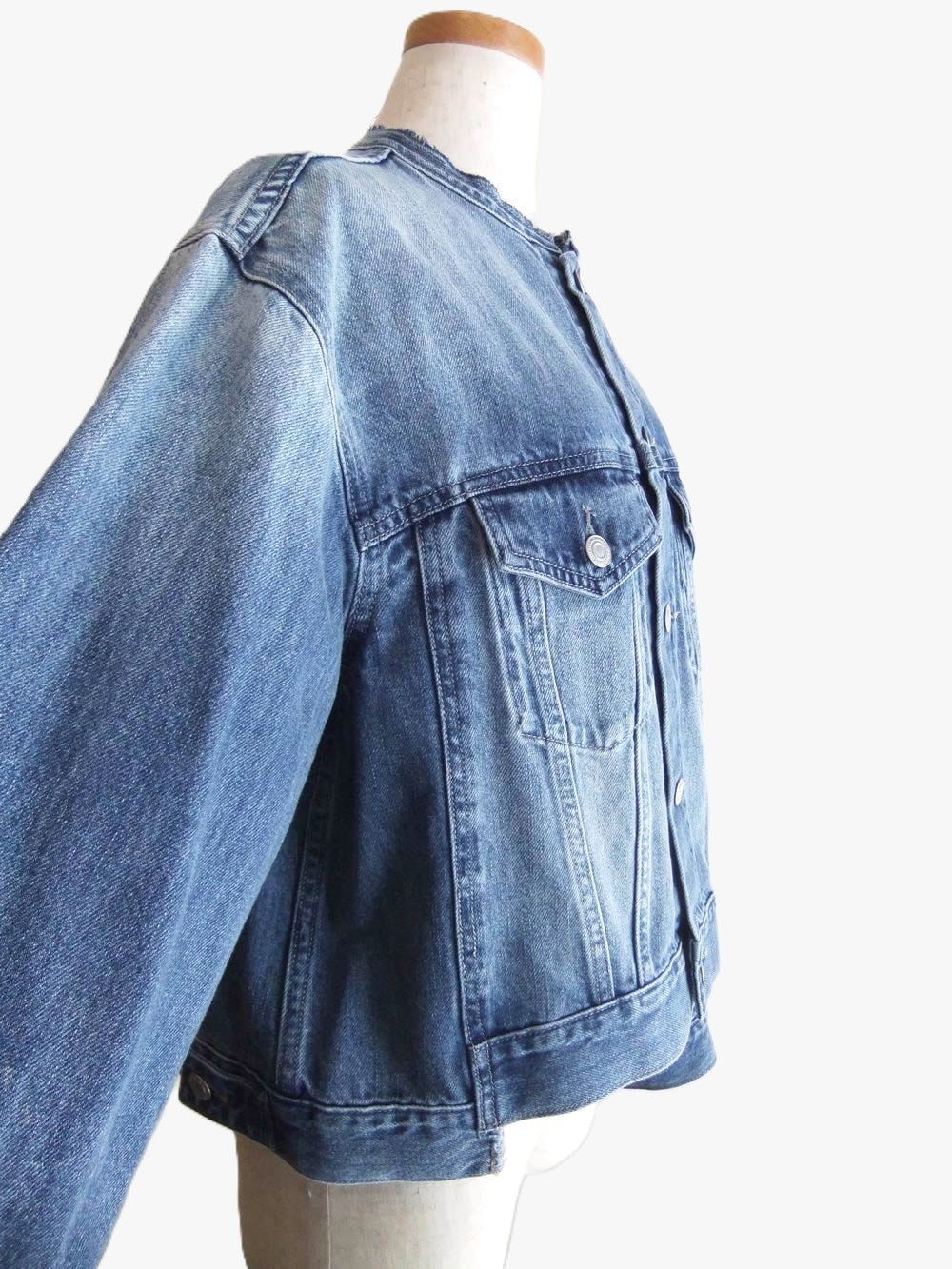 No Collar Denim Jacket  ノーカラー デニム ジャケット   635402