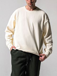 BLISTER TRAINER  (オフホワイト)   ブリスターニットトレーナー