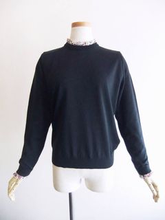 【jeune】 リバティプリント × ウールニット プルオーバー   J147729M