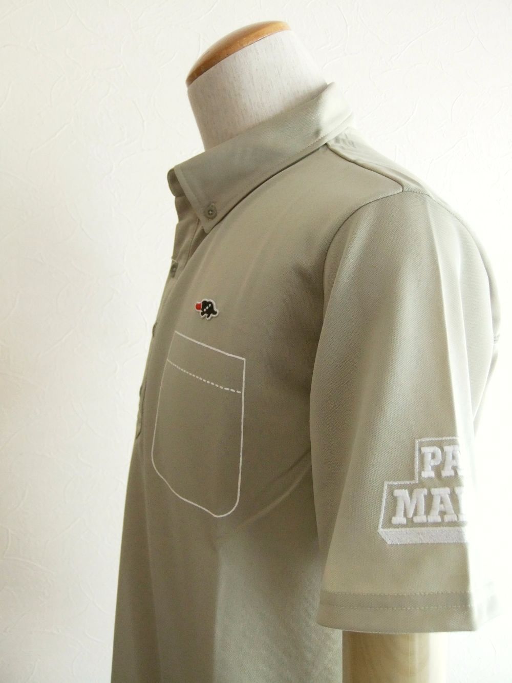 FAKE POCKET POLO (ベージュ)   半袖B.D.ポロ  RSM-22006