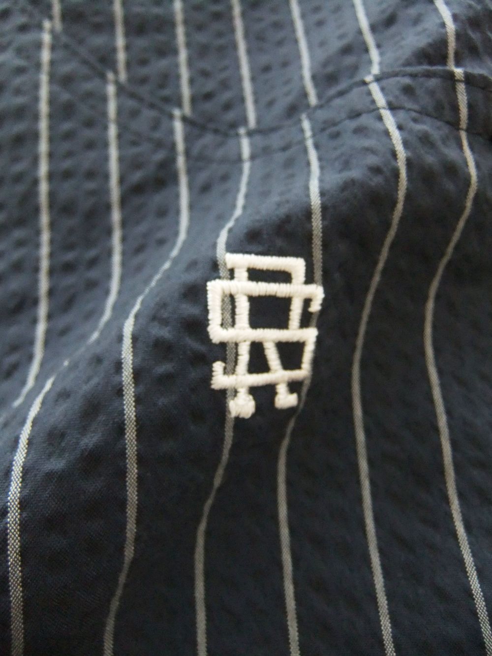 BERKELEY SHORTS (ネイビー)  コットン ストライプ柄 ストレッチ ハーフパンツ   RSM-23062
