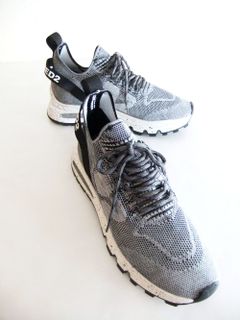 RUN DS2 SNEAKERS  (グレー)  ロゴ スニーカー