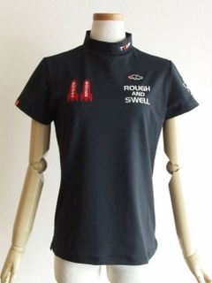 【LADIES】 GALAXY MOCK W.  (ブラック) ロゴ モックネック   RSL-22012