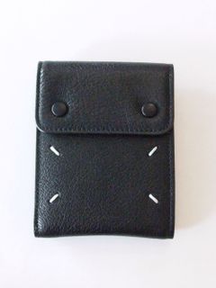 MAISON MARGIELA   レザー スナップボタン カードホルダー  (ブラック)
