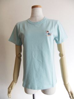 《LADIES》 メゾン キツネ ドレスド フォックス パッチ クラシック Tシャツ （ブルー）