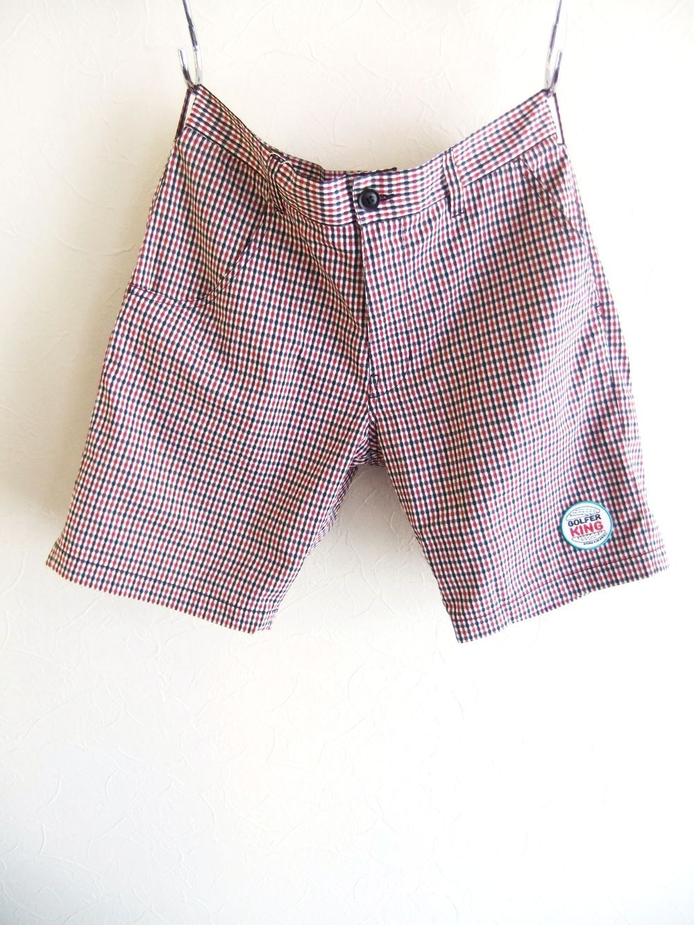 ROBERT SHORTS (レッド)  チェック柄 ハーフパンツ    RSM-25066