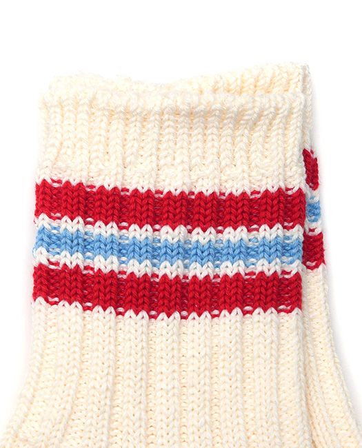 CAMP SOCKS SHORT   リブソックス ( レッド )