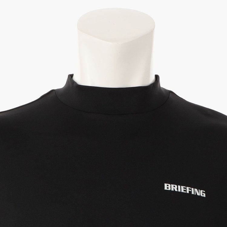 MENS BACK LOGO LINE HIGH NECK RELAXED FIT （ブラック）  ロゴ モックネック