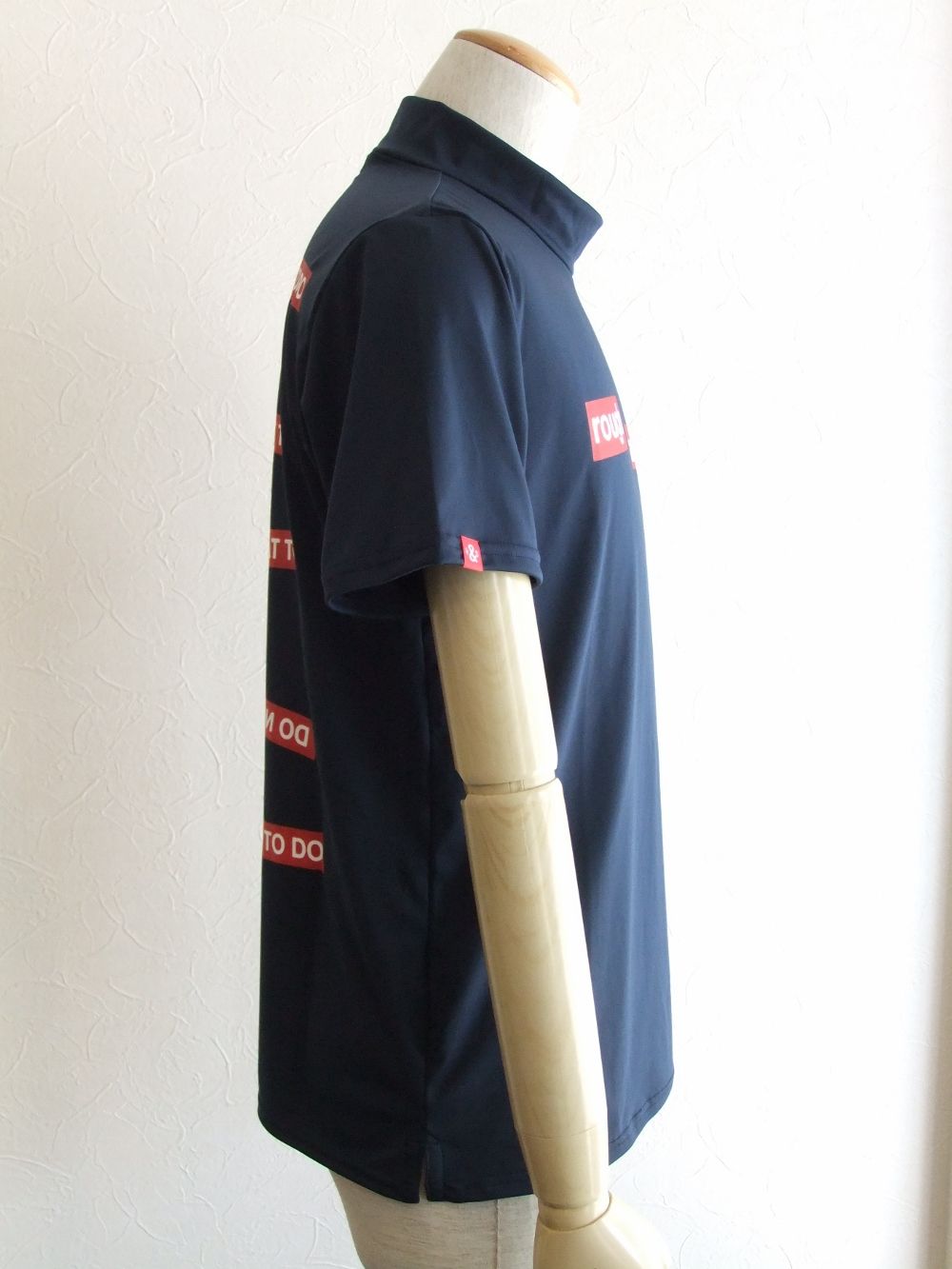 CLASH MOCK  ( ネイビー )  モックネック 半袖ポロシャツ RSM-21049