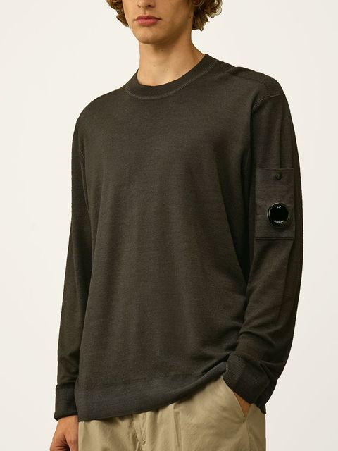 KNITWEAR CREW NECK IN FAST DYED MERINOS  ウール クルーネック セーター