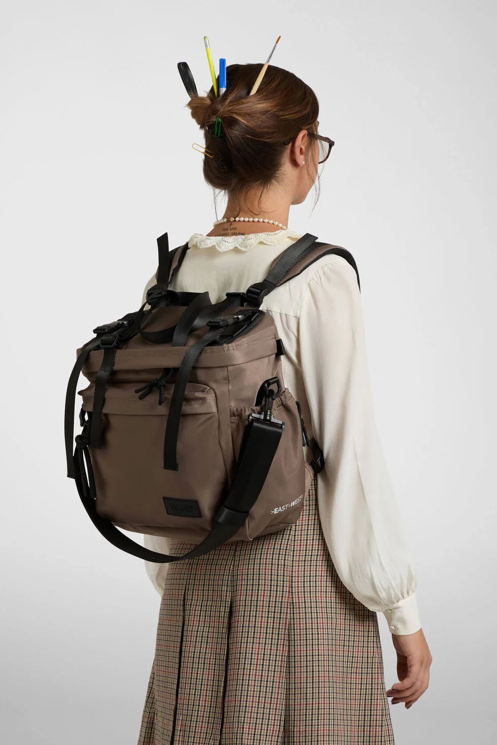 East+West Nylon   M   (モカグレー)    ナイロン バックパック