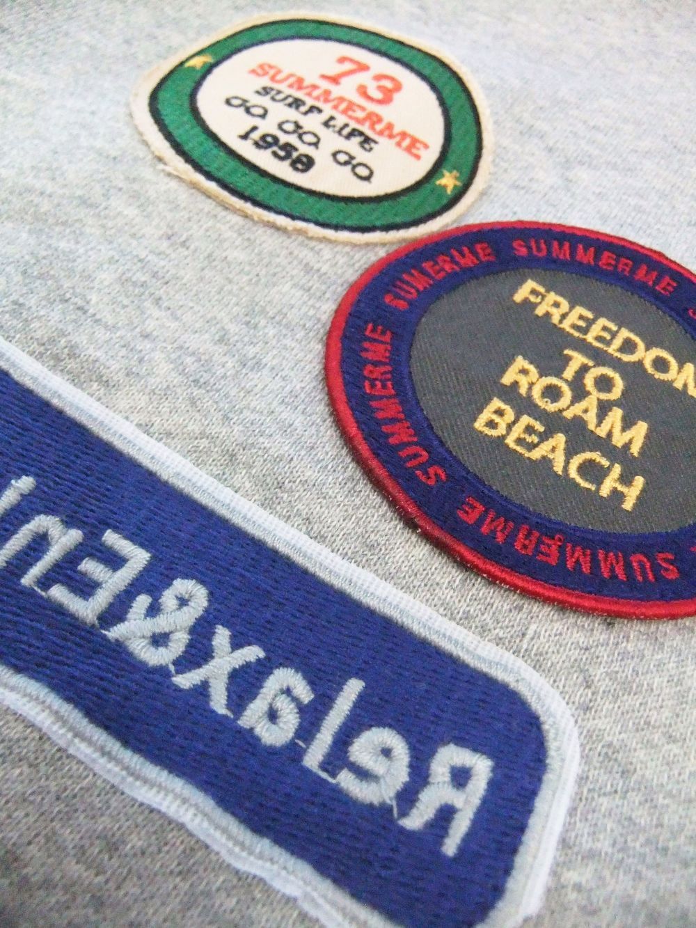【SUMMERME】 裏毛 裏起毛 ワッペン付き ZIP UP パーカー SM14-916