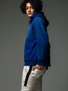 VINTAGE loose hoodie  (ブルー)  度詰め裏毛ヴィンテージルーズパーカー