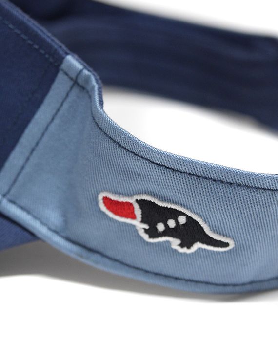 DUCKBILLS SUN VISOR (ブルーグレー) ロゴ入りサンバイザー  RSA-22006