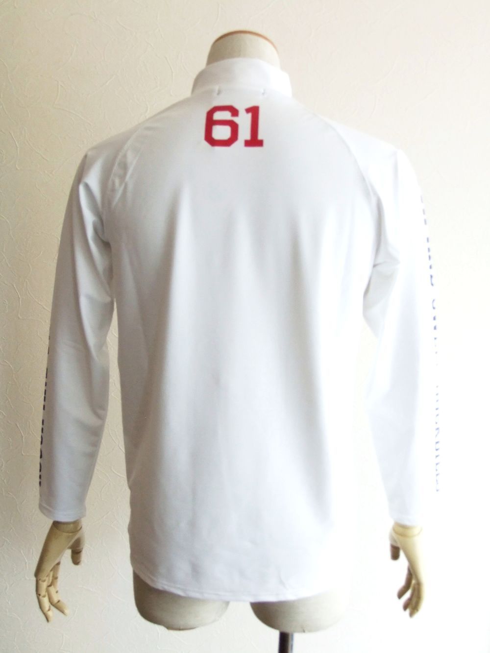 ATHLETIC MOCK  (ホワイト)  モックネック 長袖ポロシャツ  RSM-22233