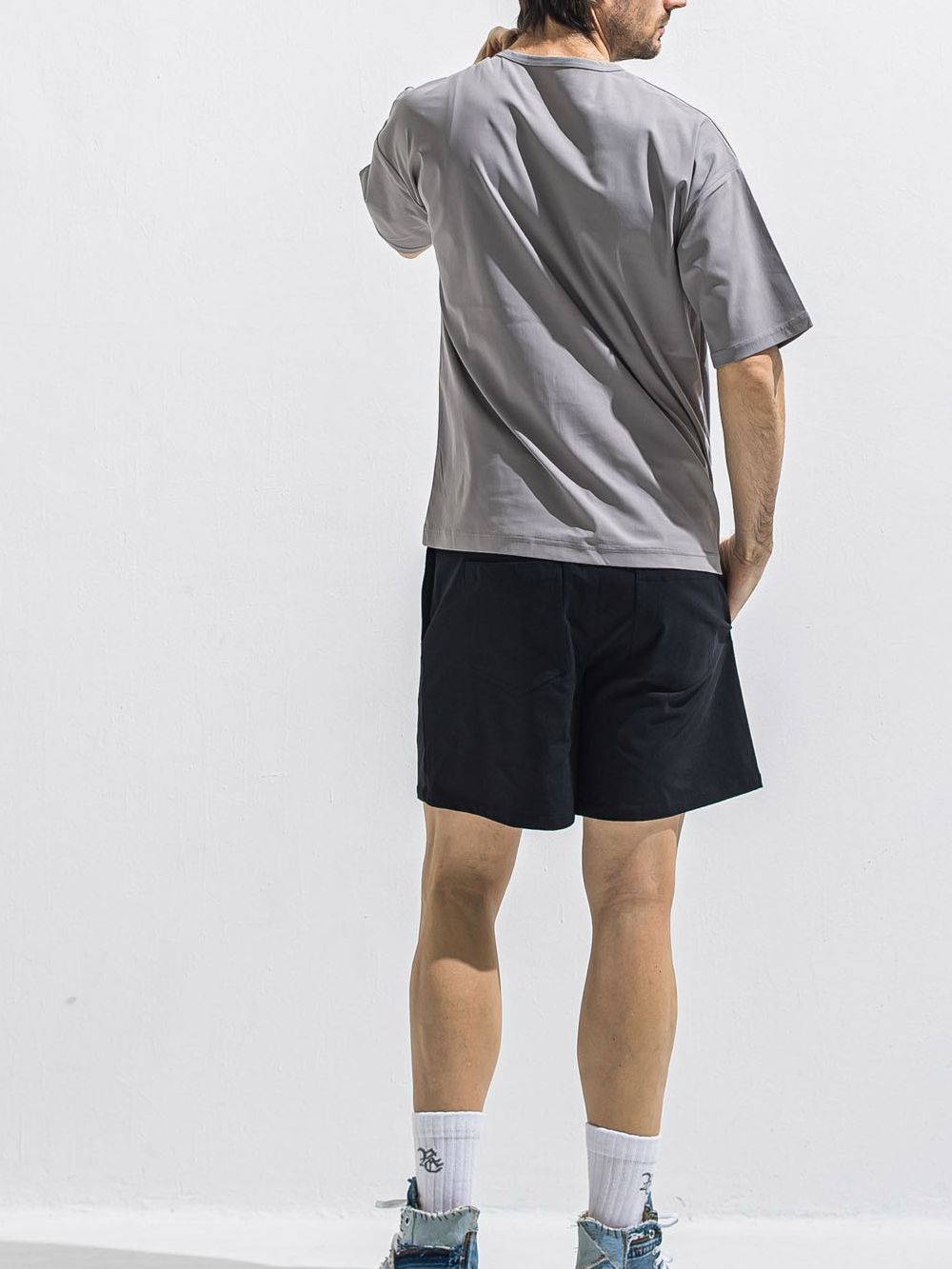 NYLON OVER T  (グレー)   ナイロンオーバーTシャツ