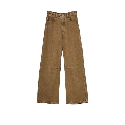 カラーデニム ワイド パンツ   （モカ）  MMF139PEC