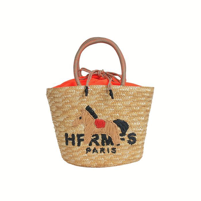 【MICALLE MICALLE Account】 HOMMAGE SMALL BASKET BAG 小 (オレンジ) オマージュ バスケット バッグ  MAB101GEB