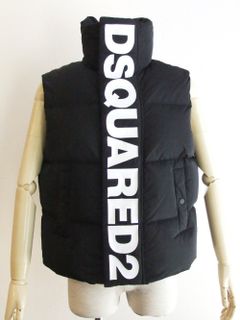 MEGA LOGO NYLON PUFFER VEST ロゴ ダウンベスト  S71FB0392 (ブラック)