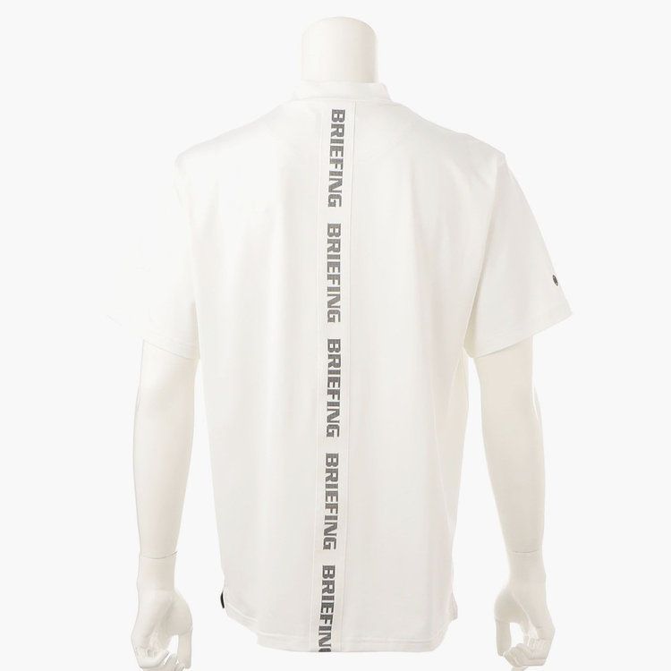 MENS BACK LOGO LINE HIGH NECK RELAXED FIT （ホワイト）  ロゴ モックネック