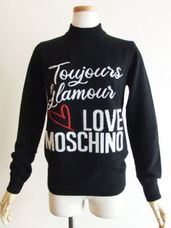 TOUJOURS   ハート❤モチーフ クルーネックセーター