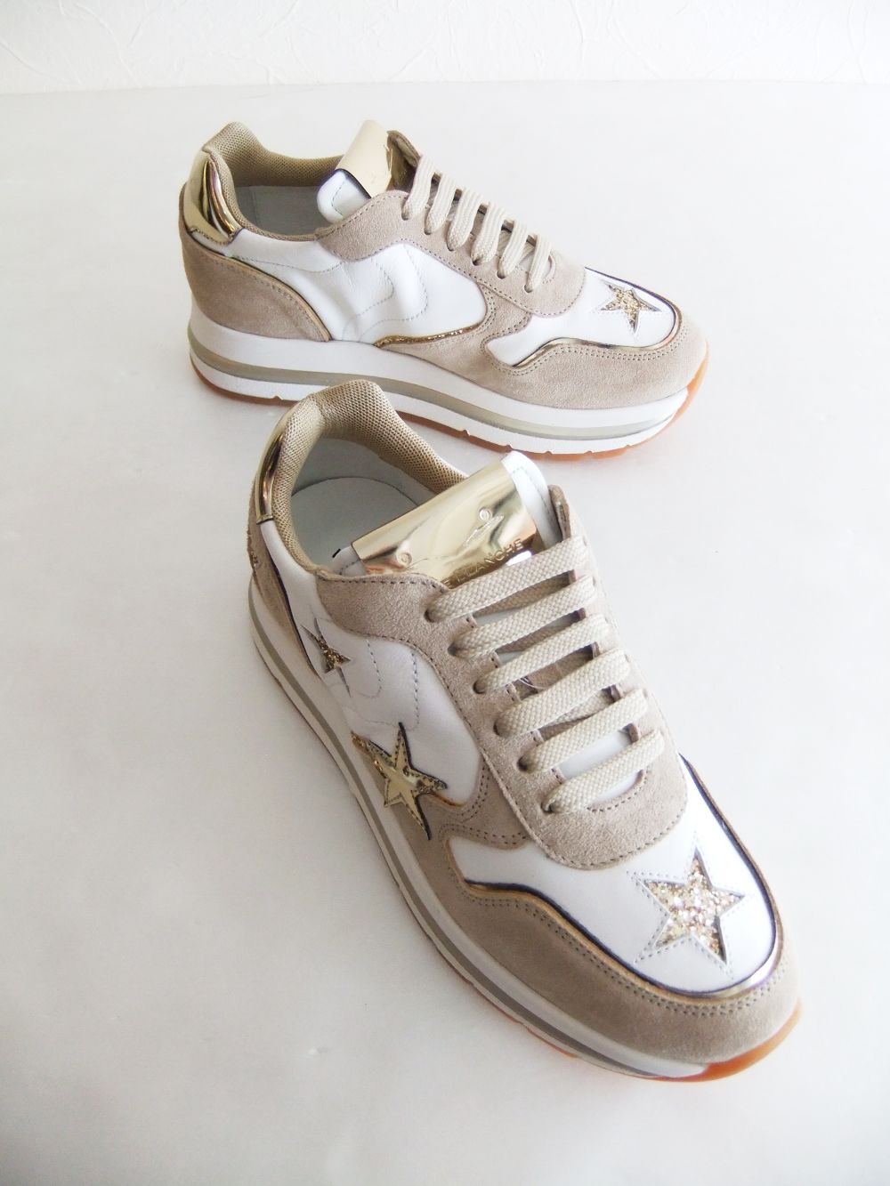 送料関税込【VOILE BLANCHE】LIPARI WOVEN レザー スニーカー Voile Blanche Lipari Sneaker White Leather