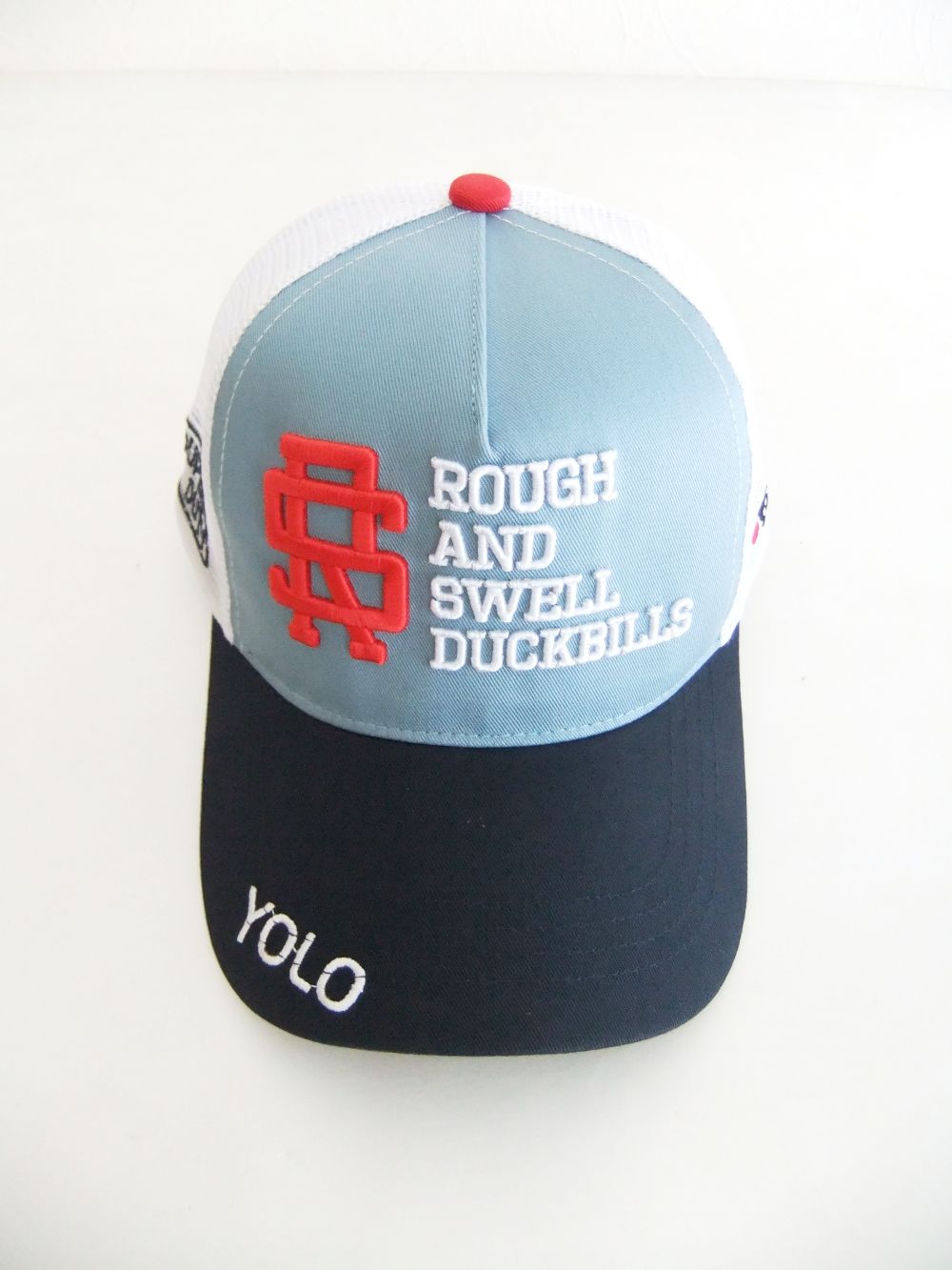 MESH TOUR CAP ( ブルーグレー×ネイビー ) ロゴ入りキャップ RSA-22001