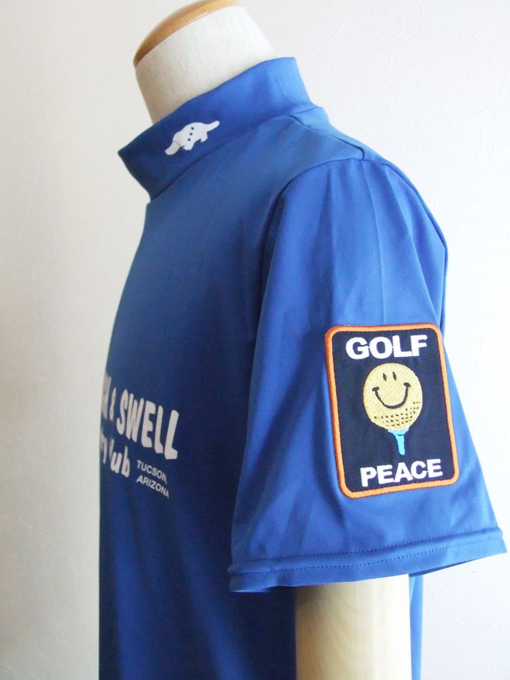 rough & swell モックネック 半袖ポロシャツ rough & swell - COUNTRY CLUB MOCK (ネイビー) モックネック
