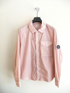 CHROME-R  FULL ZIP OVERSHIRT  (ピンク)  ジップアップ オーバーシャツ