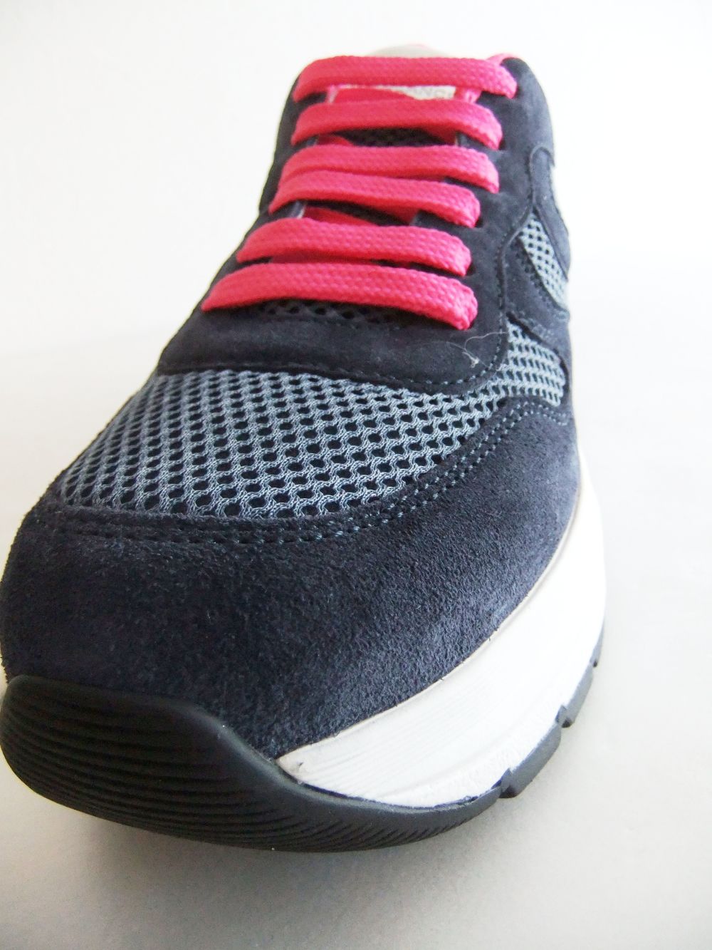〈LADIES〉 MARAN POWER  メッシュ × レザー  スニーカー  (ネイビー) 1C78
