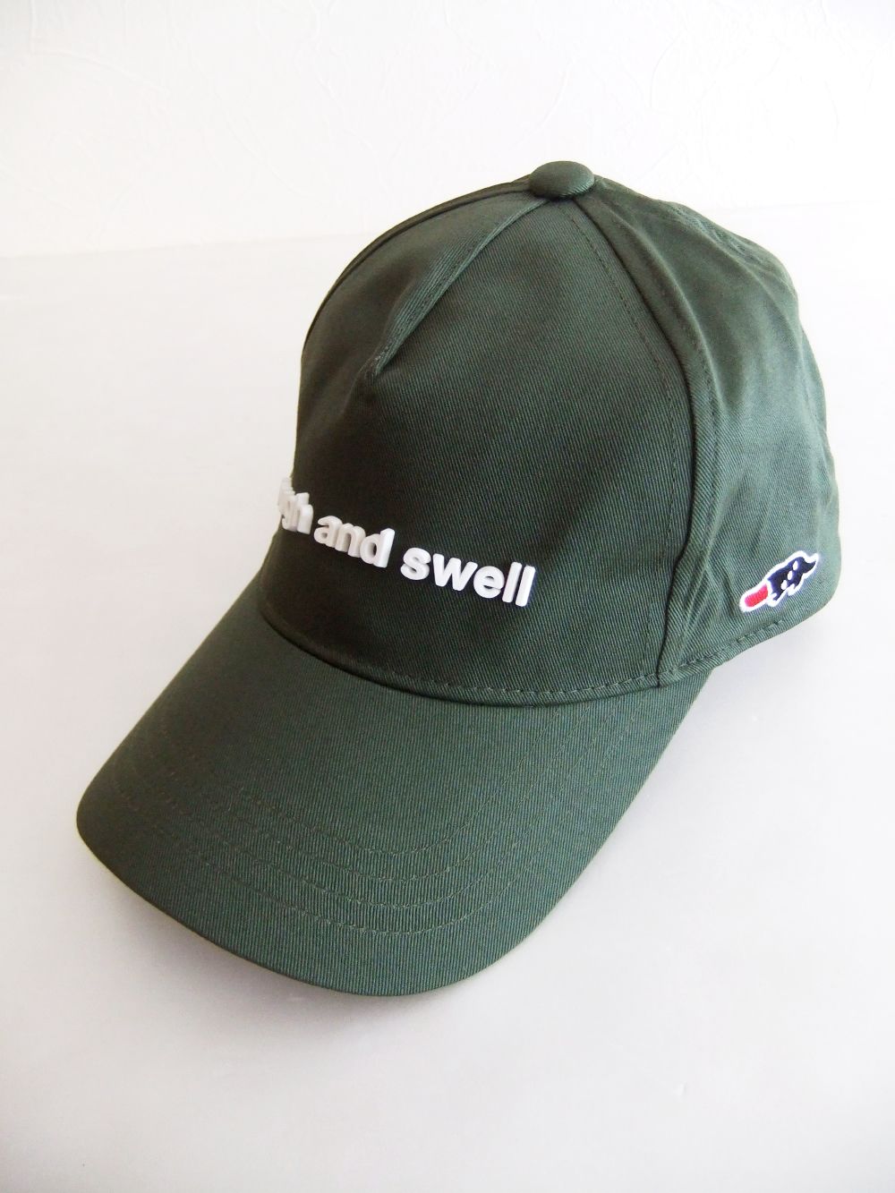 SIMPLE B.B. CAP  ( オリーブ )  ロゴ入りキャップ
