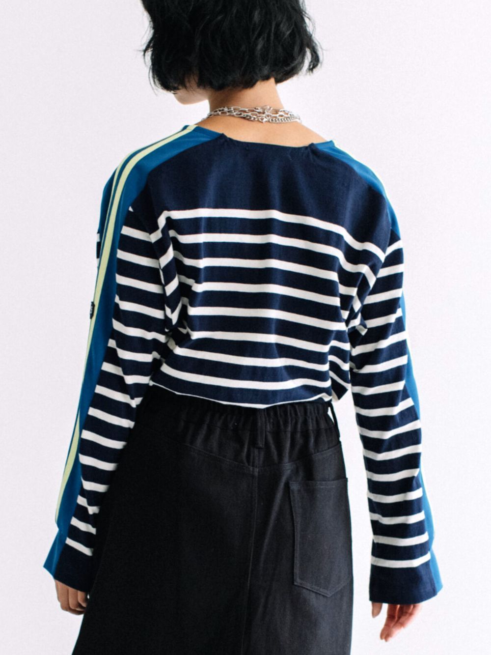 バスクボーダー ジャージMIX 長袖 Tシャツ  BB31-909