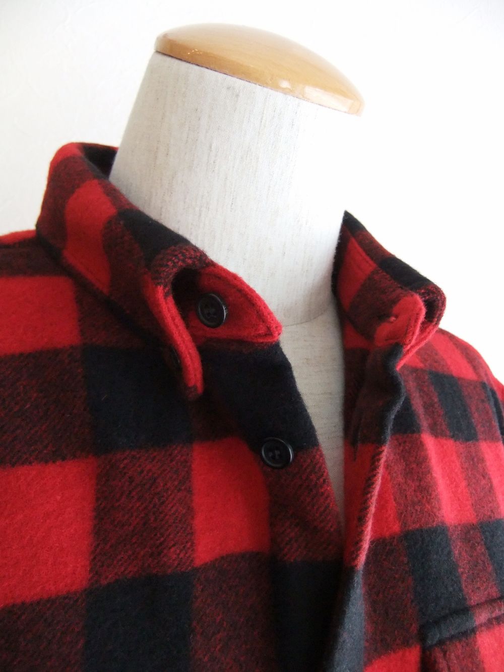 BIG LOGO CANADIAN RELAXED DAN SHIRT バッファローチェック柄 ウールシャツ
