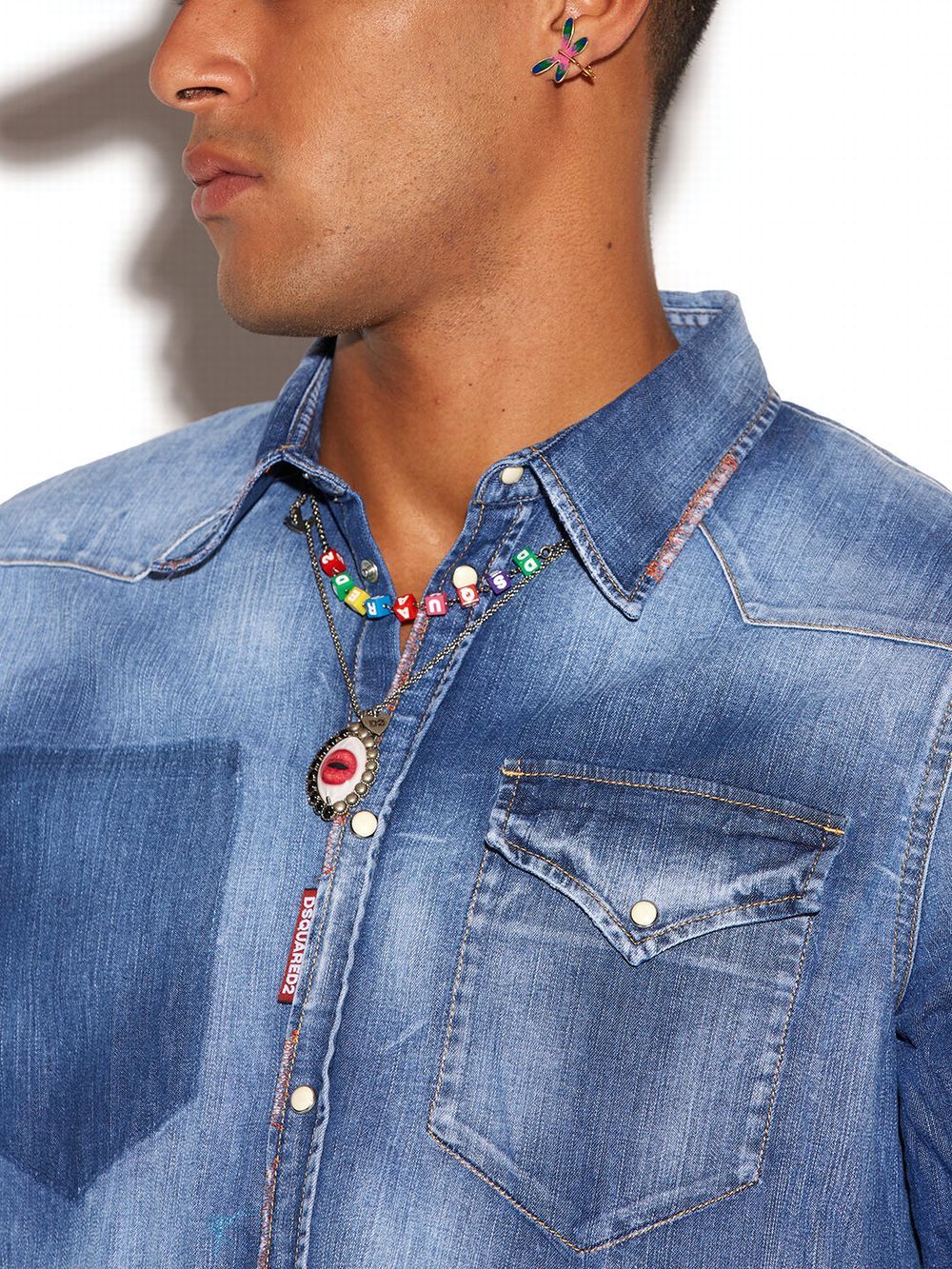 CLASSIC WESTERN SHIRT  ダメージデニム ウエスタンシャツ