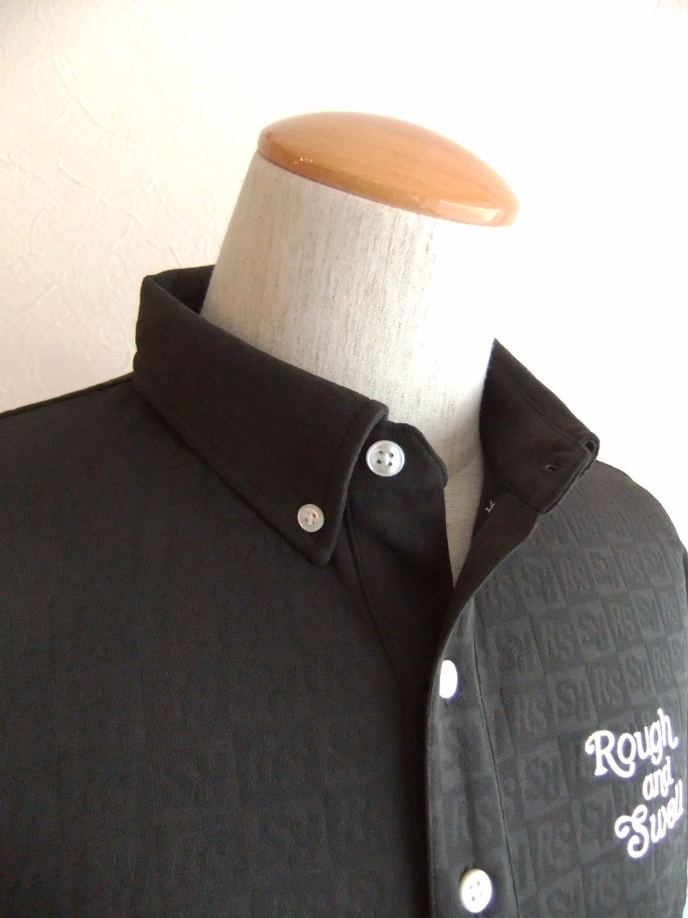 RS JACQUARD POLO   (チャコール) 半袖ポロ  RSM-25012